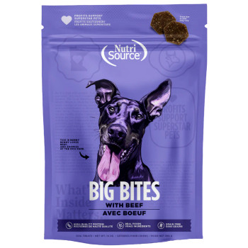 Nutrisource Big Bites Beef Dog Treats, 14 oz.