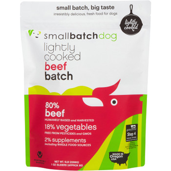 SmallBatch Beef (Lightly Cooked) for Dogs, 8 oz.