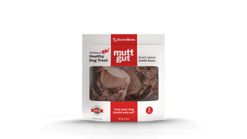 Mutt Gutt Black Angus Saddle Bones, 2 ct., 2 lb.