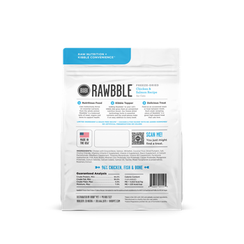 Rawbble Freeze Dried Cat Food,  Chicken Salmon (Choose Size)