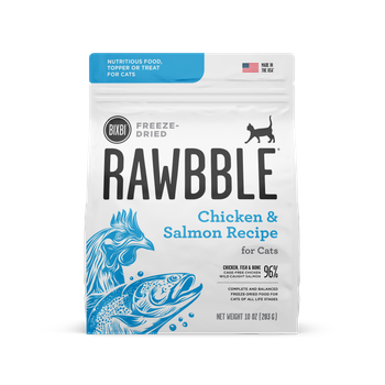 Rawbble Freeze Dried Cat Food,  Chicken Salmon (Choose Size)