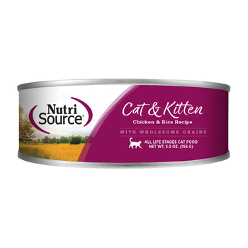Nutrisource Cat Kitten Chicken & Rice, 5.5 oz. (case of 12 cans)