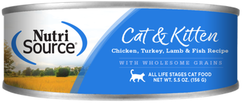 Nutrisource Cat Kitten Chicken, Turkey, Lamb & Fish, 5.5 oz. (case of 12 cans)