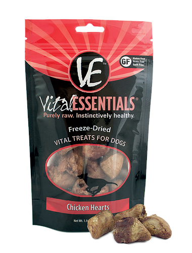 Vital Essentials Chicken Heart Treats, 1.9 oz.