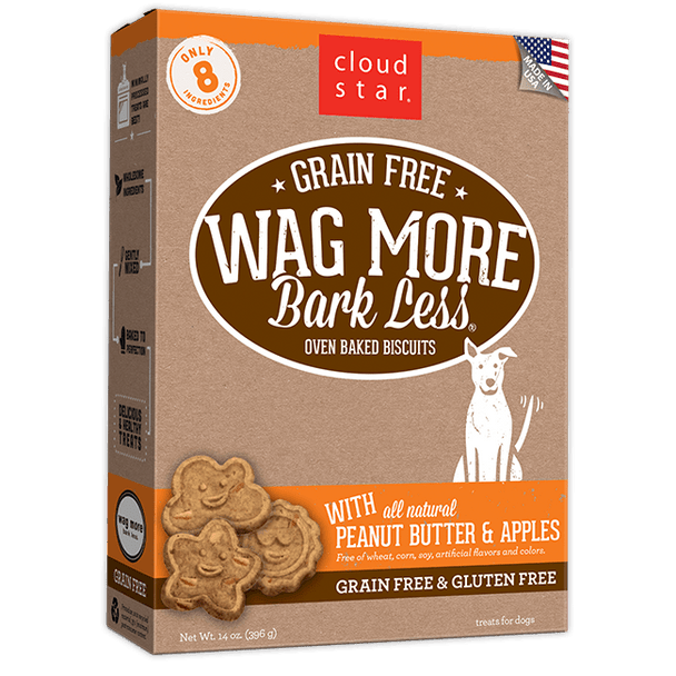 Wag More Bark Less Baked Peanut Butter & Apples Treats, 14 oz.