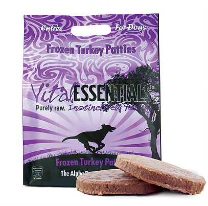 Vital Essentials Raw Turkey Patties, 6 lbs.