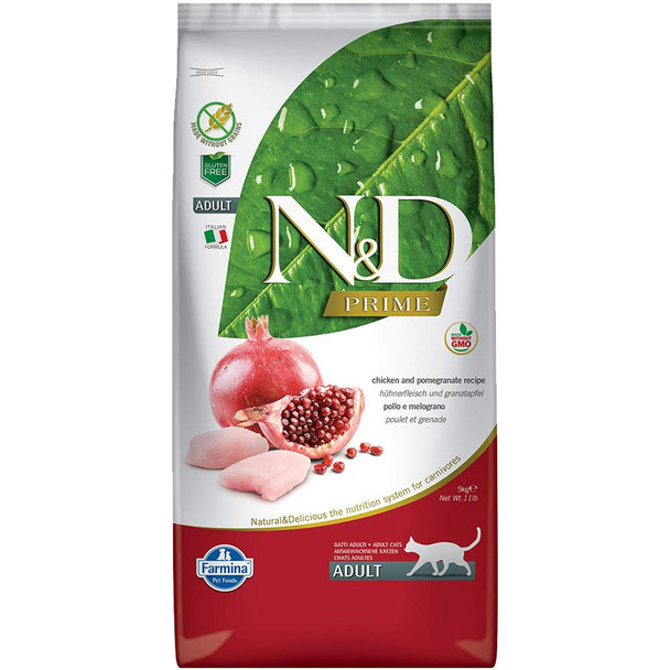 Farmina N&D Grain Free Chicken/Pomegranate Cat, 11 lb.