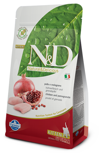 Farmina N&D Grain Free Chicken/Pomegranate Kitten, 3.3 lb.