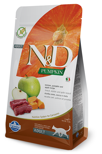 Farmina N&D Grain Free Venison, Pumpkin & Apple Cat, 3.3 lb.