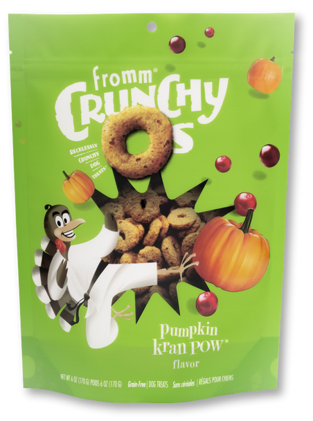 Fromm Crunchy O's Pumpkin Kran Pow Dog Treat, 6 oz.