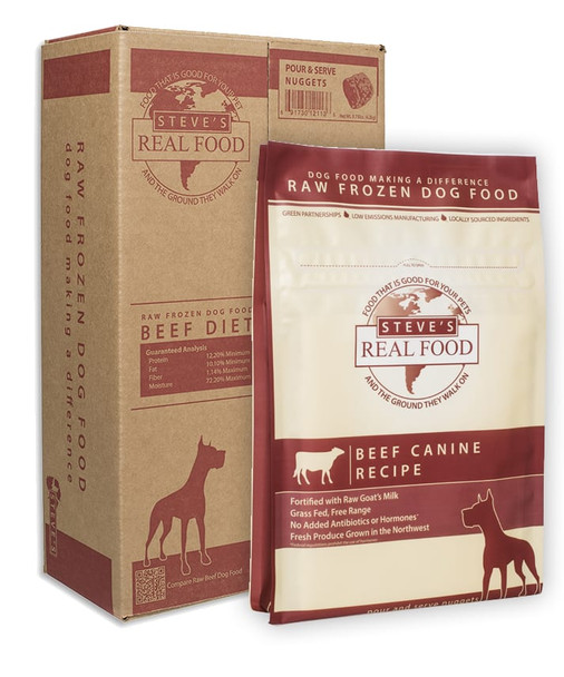 Steve's Frozen Beef Nuggets for Dogs, 5 lbs.