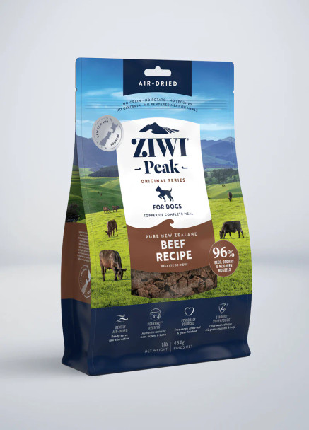 Ziwi Peak Air Dried Dog Food, Beef, 2.2 lb.