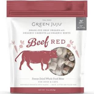 Green Juju Beef Red Freeze Dried Bites, 7.5 oz.
