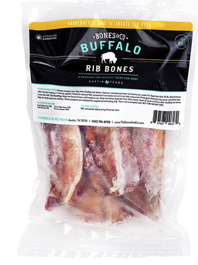 Bones & Co. Raw Frozen Buffalo Ribs, 4 pk