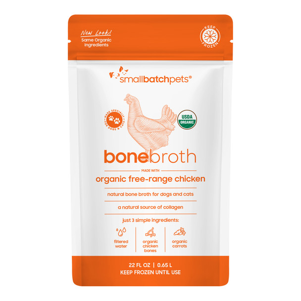 Smallbatch Frozen Organic Bone Broth, Frozen, Chicken, 22 oz.