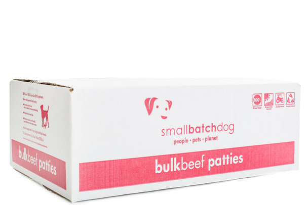 SmallBatch Beef Patties for Dogs, Bulk, 18lb.