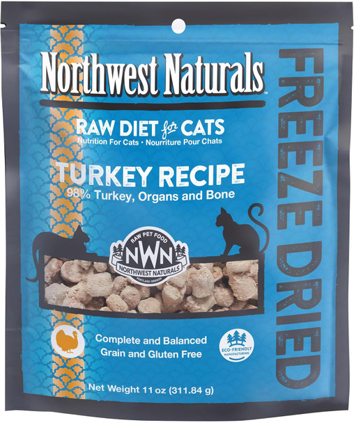 Northwest Naturals Freeze Dried Turkey for Cats 11oz