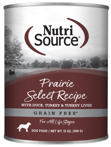 Nutrisource GF Prairie Select Dog Food, 13 oz.  (Case of 12)