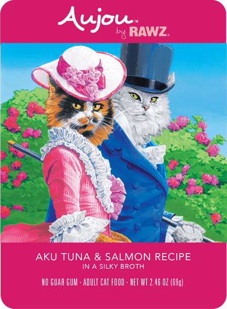 Aujou by Rawz Aku Tuna & Salmon pouch, 2.46 oz.