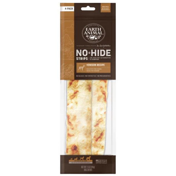 Earth Animal No-Hide Venison Strips (4 pack)