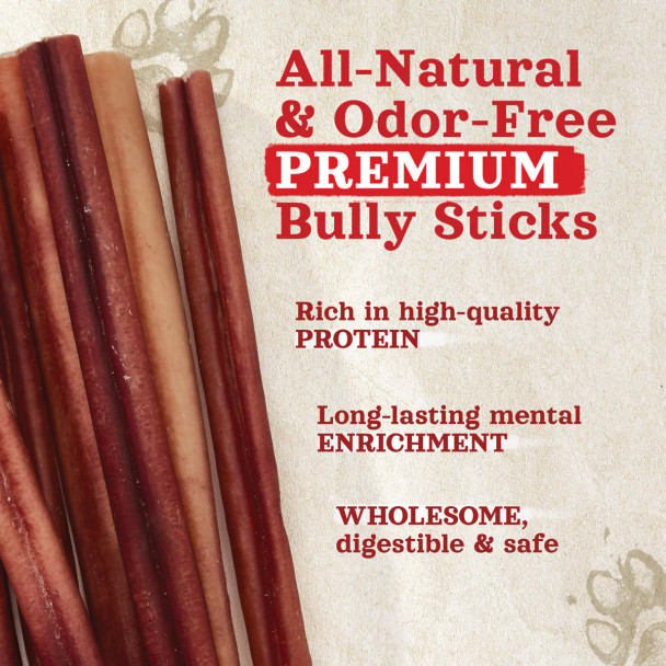 Natural Farm Bully Stick Odor Free 12"