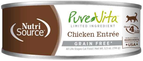 PureVita GF Chicken & Chicken Liver Cat Food, 5.5 oz. (case of 12)
