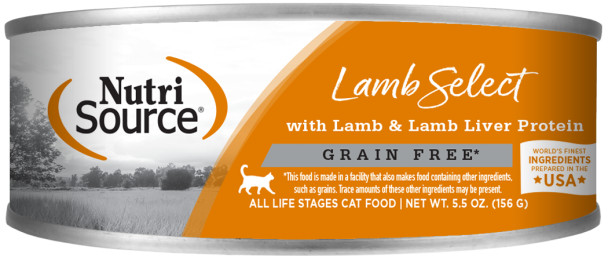 Nutrisource Cat GF Lamb Select, 5.5 oz. (case of 12)