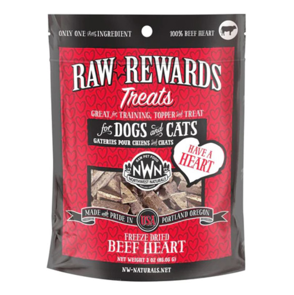 Northwest Naturals FD Beef Heart, 3 oz.