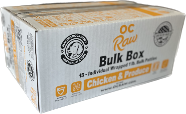 OC Raw - CHICKEN & PRODUCE ~ 18# Bulk Box