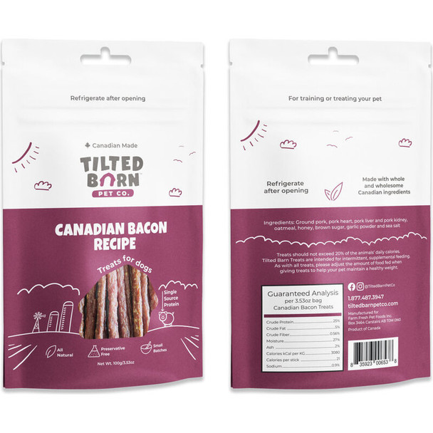 Tilted Barn Canadian Bacon Treat, 3.53 oz.