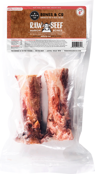 Bones & Co. Beef Bones, 2 Pack, 6" Length