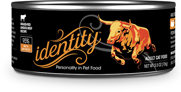 Identity 95% Free-Range Angus Beef & Beef Broth Pâté Wet Cat Food, 5.5 oz.