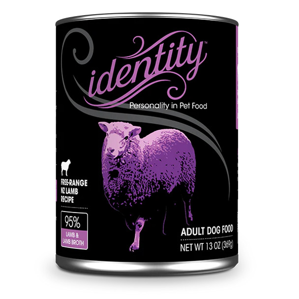 Identity 95% Free-Range NZ Lamb & Lamb Broth Pâté Wet Dog Food, 13 oz.