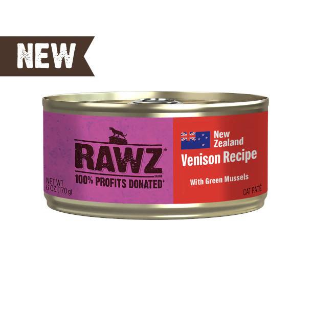 Rawz Cat Venison Green Mussels Pate Can