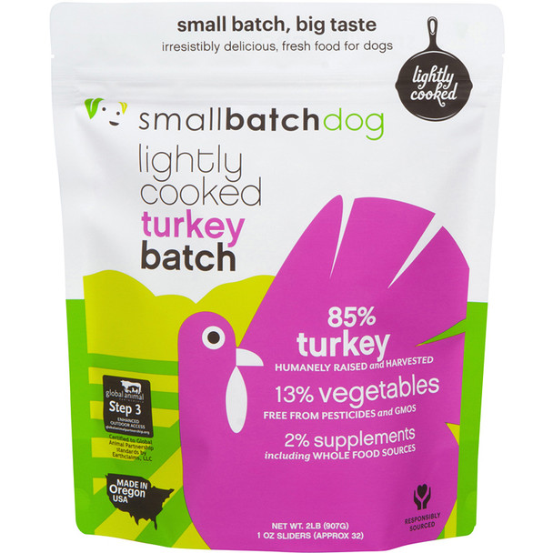 SmallBatch Turkey (Lightly Cooked) for Dogs, 8 oz.