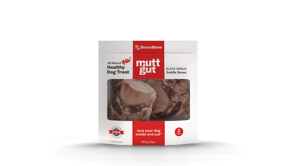 Mutt Gutt Black Angus Saddle Bones, 2 ct., 2 lb.
