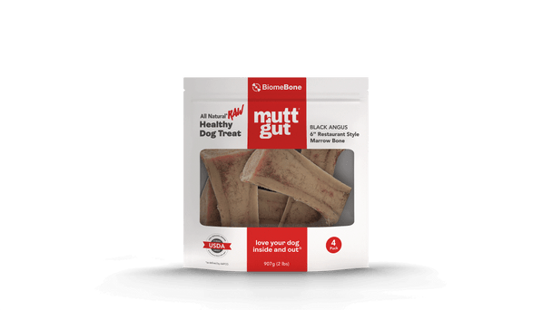 Mutt Gutt Black Angus Marrow Bone 6", 4 ct, 2 lbs