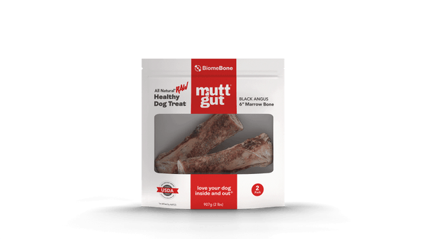 Mutt Gutt Black Angus Marrow Bone 6", 2 ct, 2 lbs