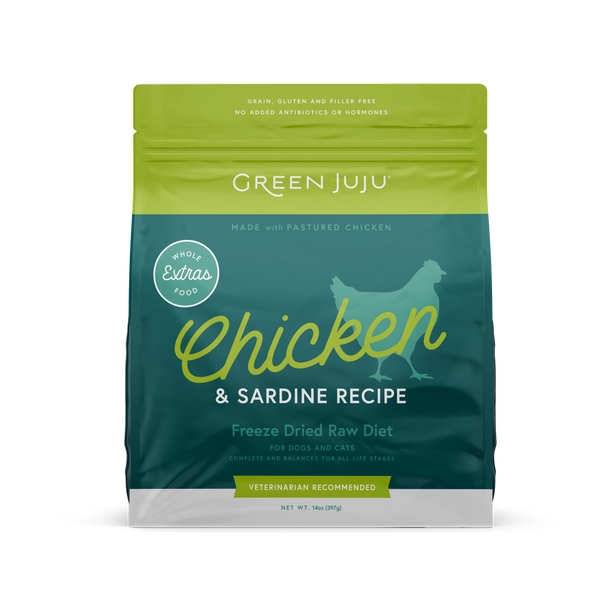Green Juju Extras - FD Chicken Sardine 14 oz.