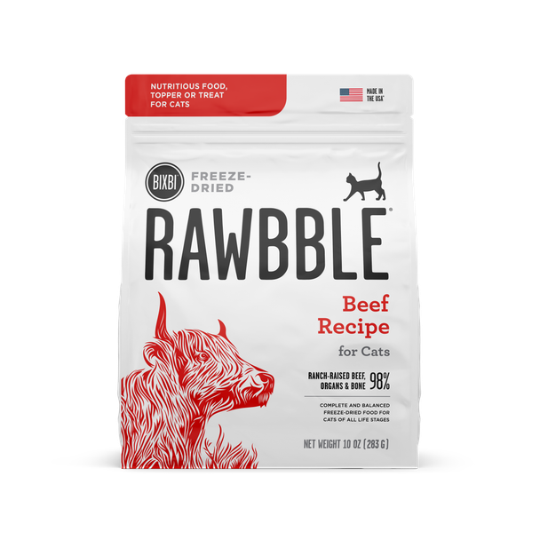 Rawbble Freeze Dried Cat Food, Beef (Choose Size)