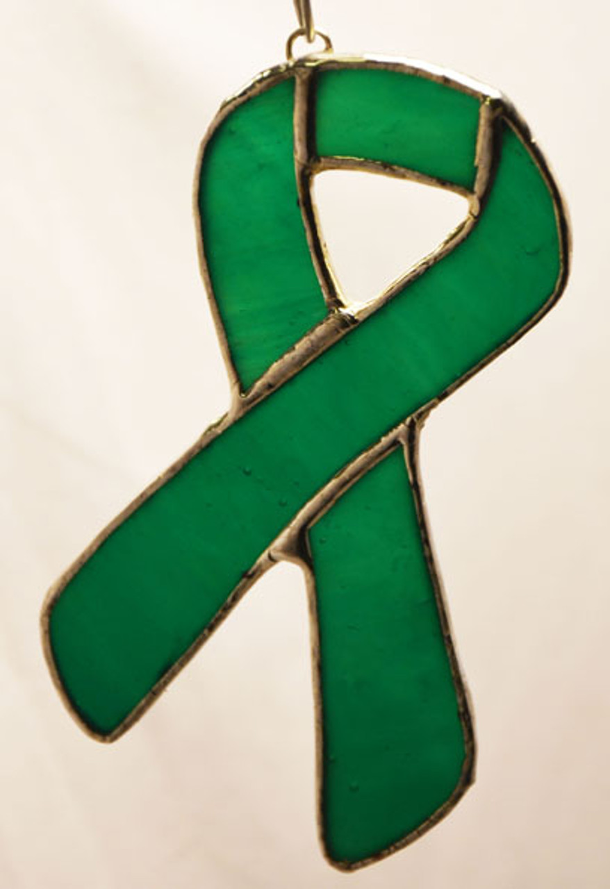 Liver cancer awareness emerald green ribbon Art Print by Let