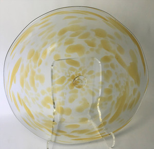 Blown Rondels - Frit - 12" Clear with Amber Frit H