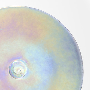 Blown Rondels - 33 Clear Iridized Blown Rondels - 33 Clear Iridized