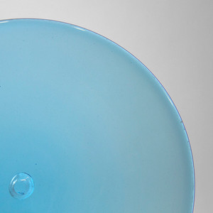 Blown Rondels - 617 Pale Peacock Blue Blown Rondels - 617 Pale Peacock Blue