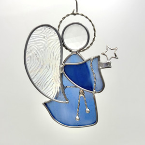 Angel Holding Star - Hanging Suncatcher - 7353