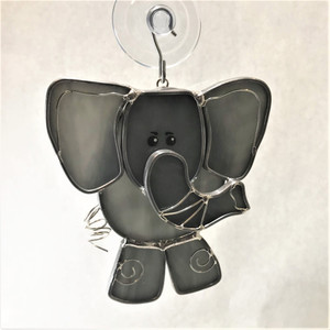 Elephant Art Glass Suncatcher Elephant Art Glass Suncatcher