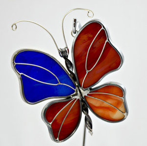 Butterfly Suncatcher - Red, White, and Blue Butterfly Suncatcher - Red, White, and Blue