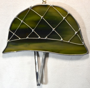 Army Helmet art glass suncatcher Army Helmet art glass suncatcher