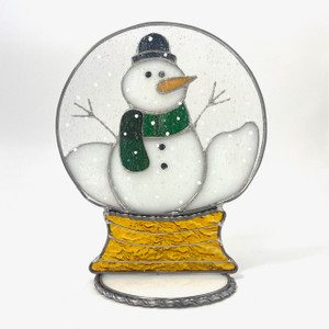 Snowman Snow Globe Free Standing Suncatcher - 6849 Snowman Snow Globe Free Standing Suncatcher - 6849