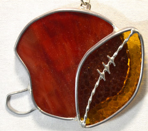 Football and Helmet art glass suncatcher Football and Helmet art glass suncatcher